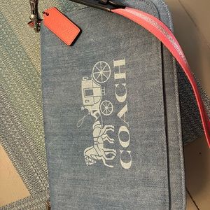 Denim coach bag